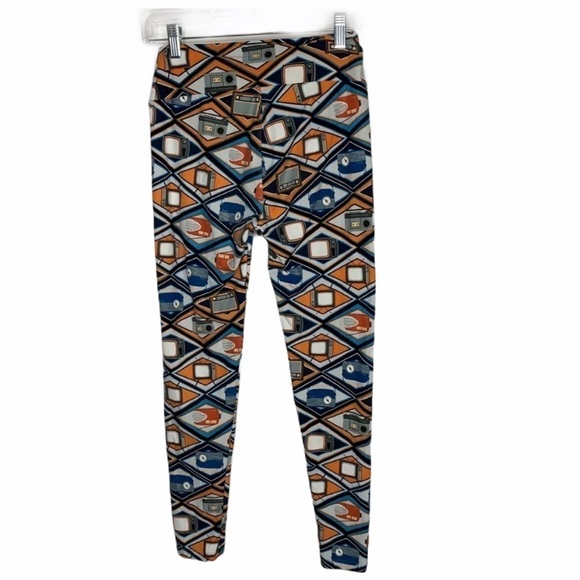 Lularoe womens leggings size OS radio print - Picture 1 of 4
